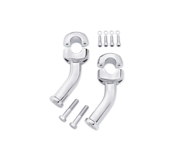 Harley-Davidson Curved Pull Back Fat Riser 15.2cm Chrome