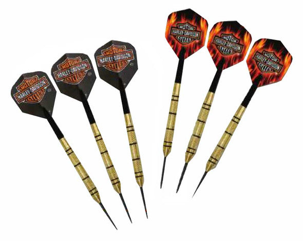 Harley-Davidson® Bar & Shield Darts Kit: Cabinet, Dartboard, Darts & Throw Line