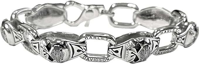 Harley-Davidson® Men's Skull Large Link Bracelet