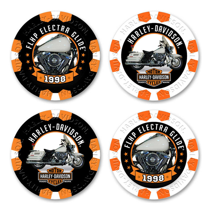Harley-Davidson Vintage Series 20 1998 FLHP Poker Chip 6831D