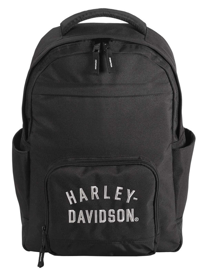 Harley-Davidson® Rugged Twill Water-Resistant Polyester Backpack - Black