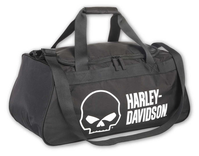 Harley-Davidson® Willie G Skull Logo Duffel Bag w/ Side Shoe Pocket - Black