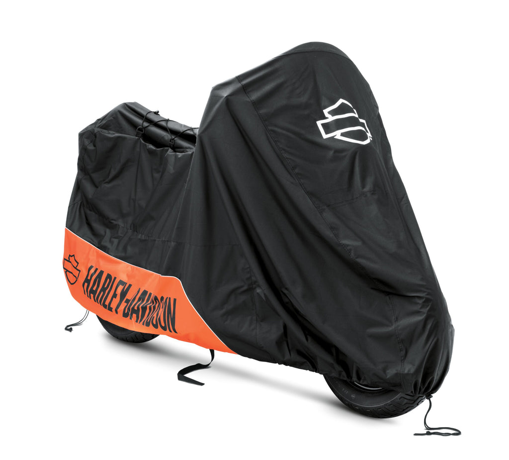 Harley-Davidson Indoor/Outdoor Motorcycle Cover Orange/Black