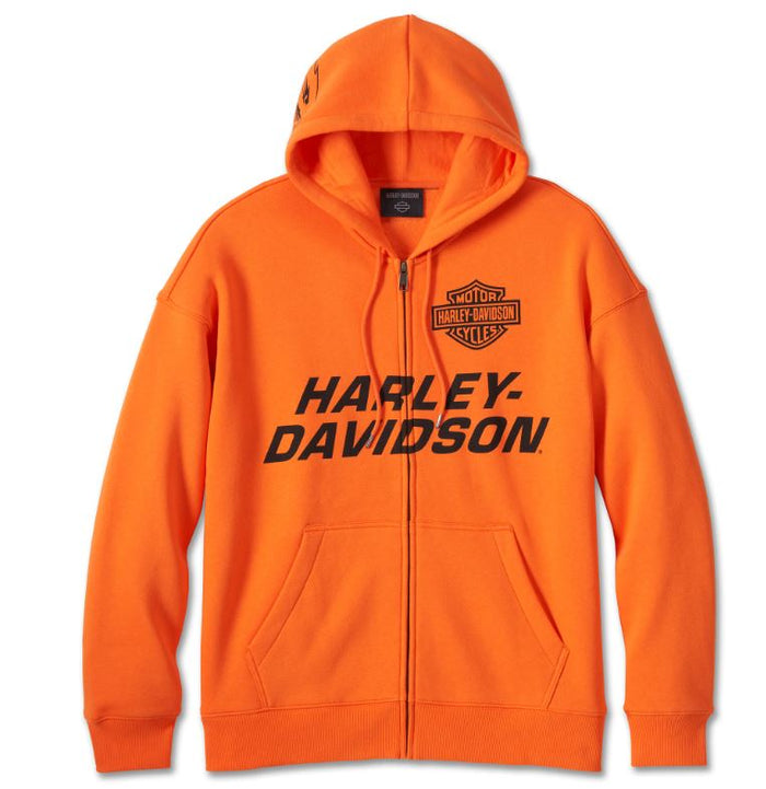 Men's Screamin' Eagle Zip-Up Hoodie - Harley Orange