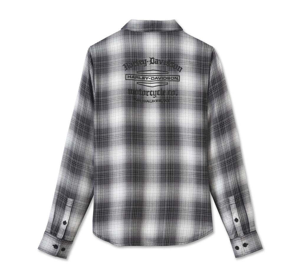 Harley-Davidson Women's Stacked Bar & Shield Viscose Shirt 96093-25VW