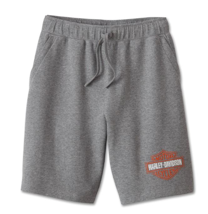 Men's Bar & Shield Shorts - Heather Grey