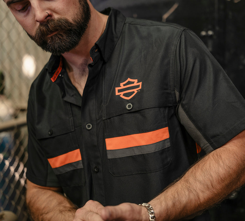 Harley-Davidson Men's H-D TECH Vented Short Sleeve Shirt 96294-26VM