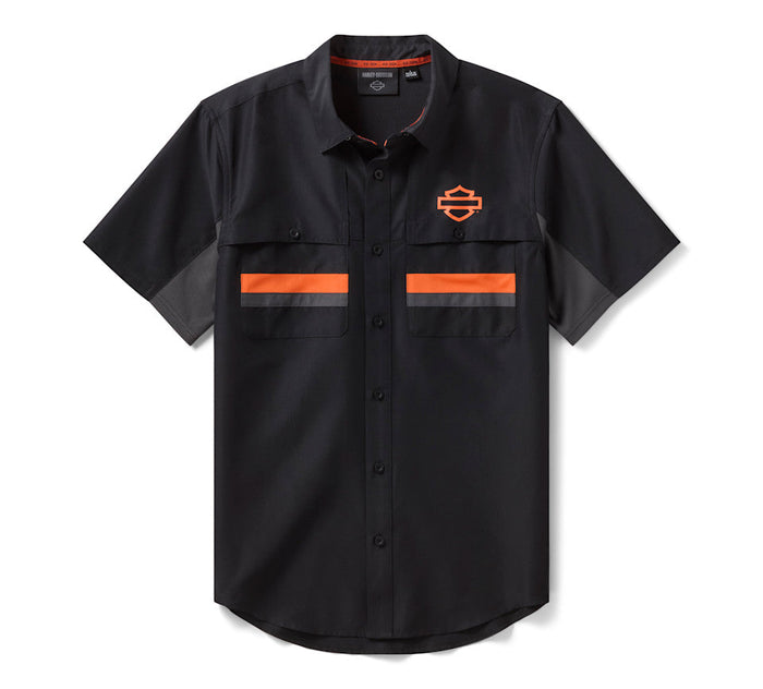 Harley-Davidson Men's H-D TECH Vented Short Sleeve Shirt 96294-26VM