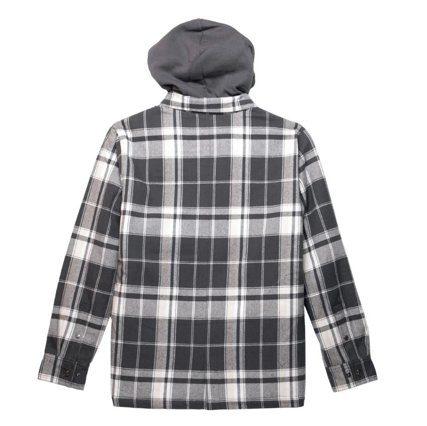 Men's Up North Sherpa Flannel - Grey Plaid