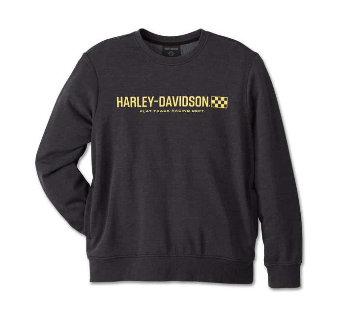 Men's Trophy Bar & Shield Crew Neck Sweatshirt - Harley Black