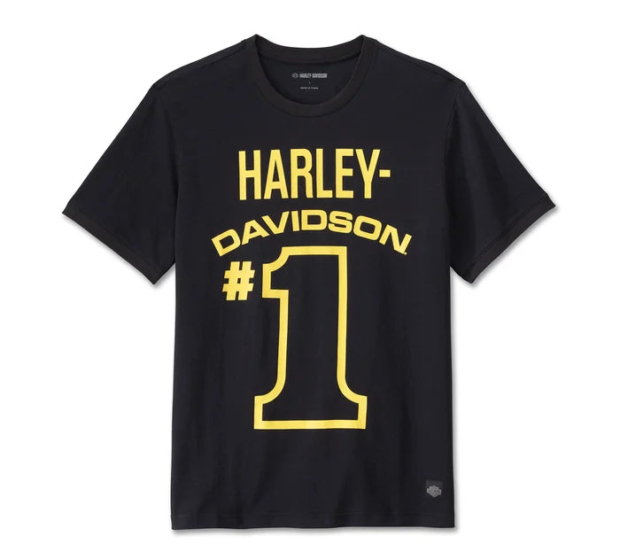 Men's #1 Racing Mesh Ringer Tee - Harley Black