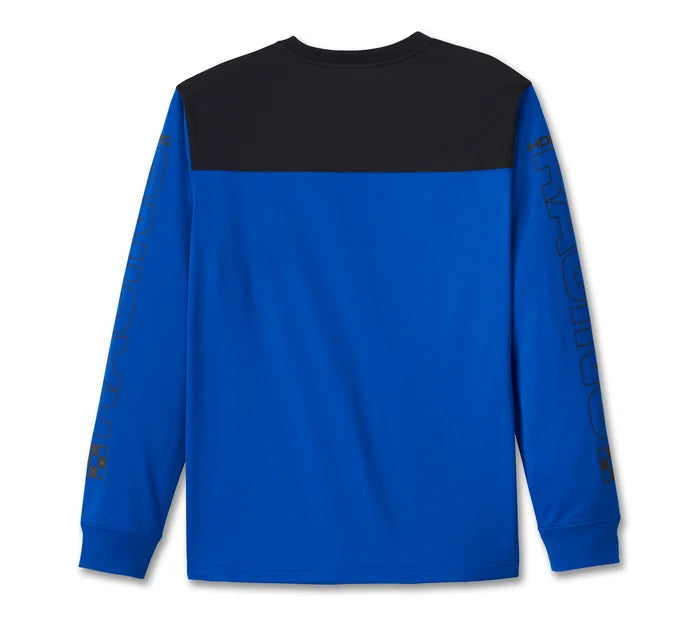 Men's Blue Blazes Long Sleeve Racing Jersey - Colorblocked - Lapis Blue