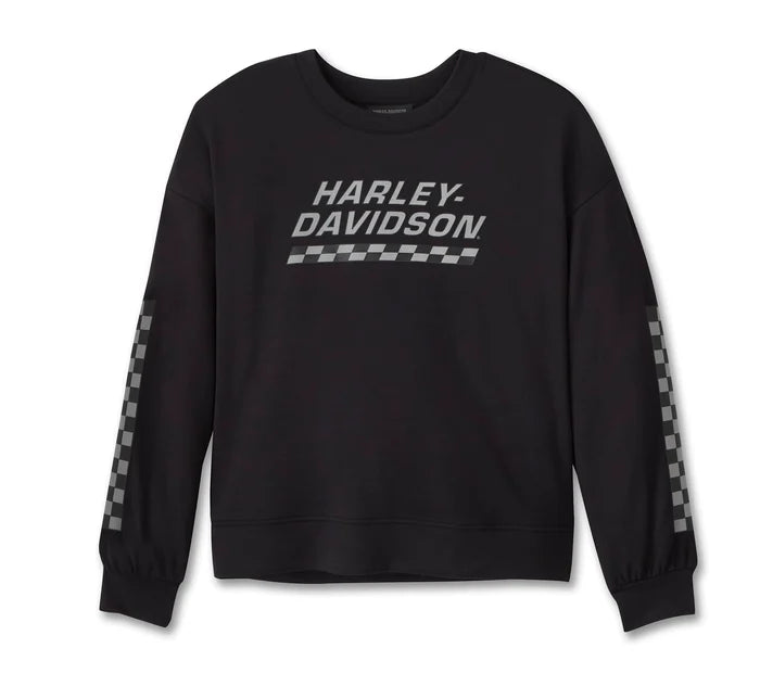 Women's Racing Scuba Crewneck - Harley Black