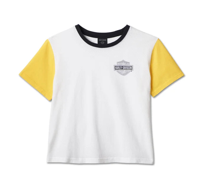 Women's Cropped #1 Racing Boxy Mesh Tee