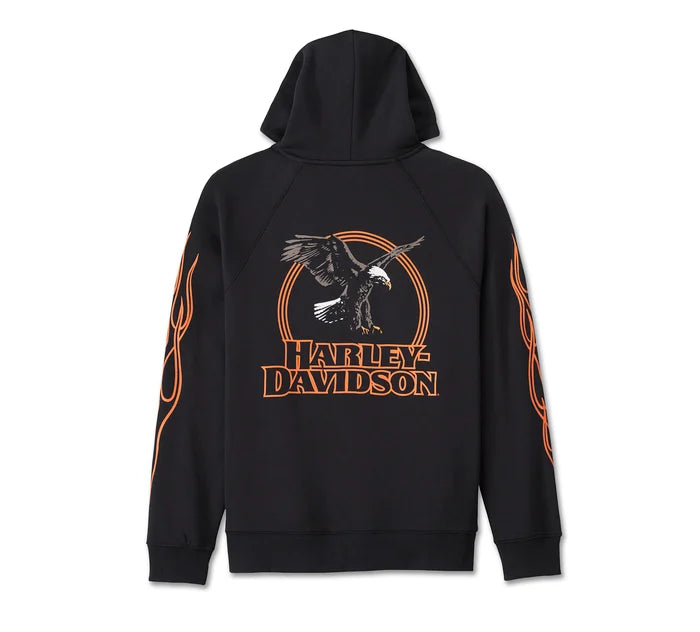 Men's Rising Eagle Hoodie - Harley Black