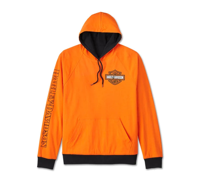 Men's Spirit of Freedom Reversible Hoodie - Harley Black & Harley Orange