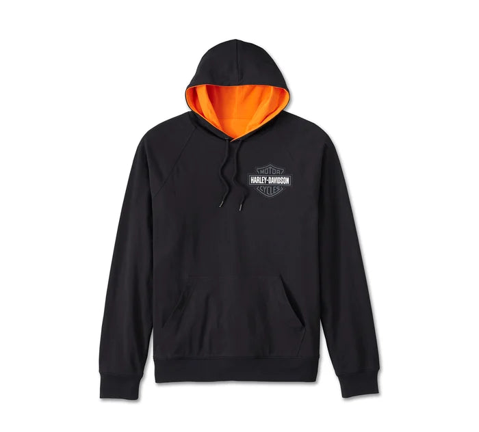 Men's Spirit of Freedom Reversible Hoodie - Harley Black & Harley Orange