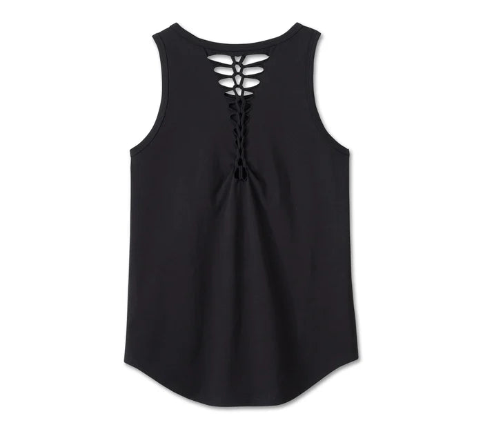 Women's American Traditional Rip & Repair Tank - Harley Black