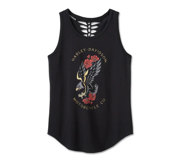 Women's American Traditional Rip & Repair Tank - Harley Black