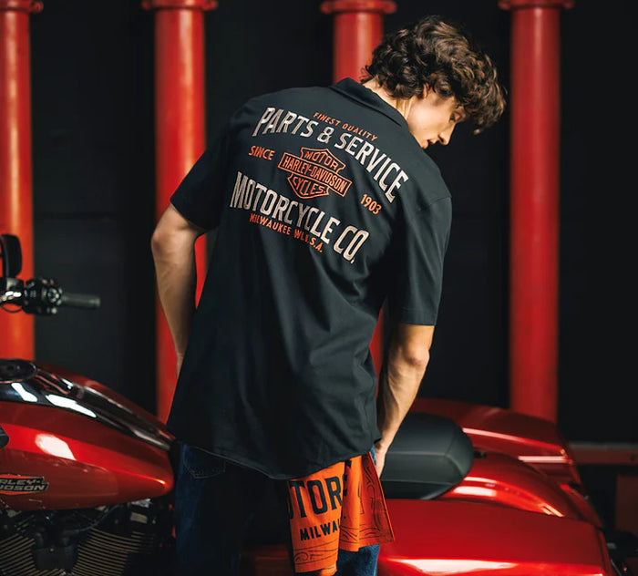 Harley-Davidson® Men's Parts & Service Jersey Button-Up Shirt