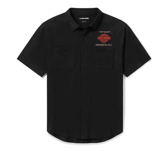 Harley-Davidson® Men's Parts & Service Jersey Button-Up Shirt
