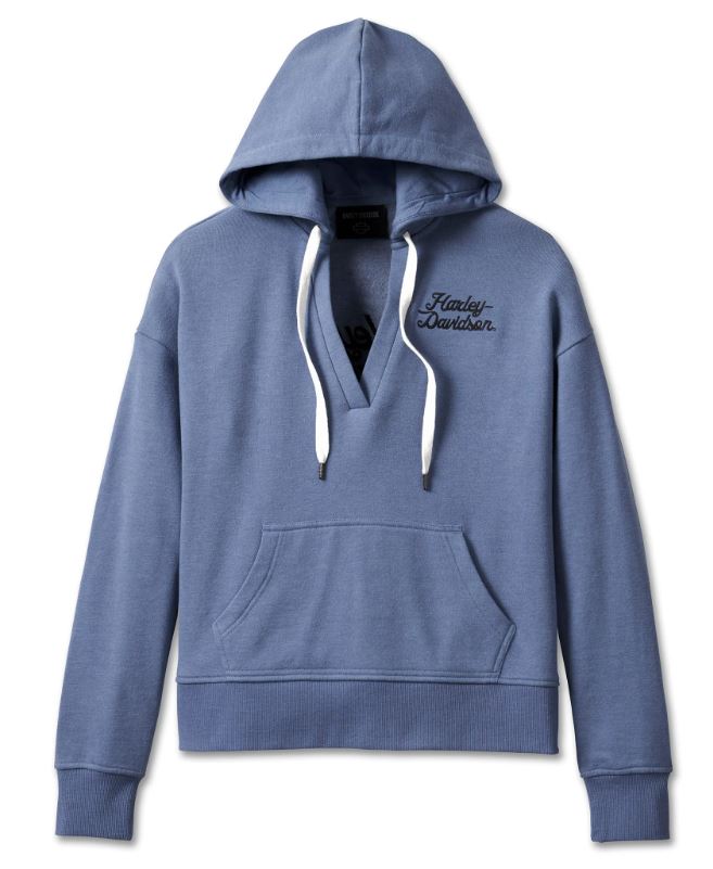 Women's Valley Rumblers V-Neck Pullover Hoodie - Colony Blue Heather