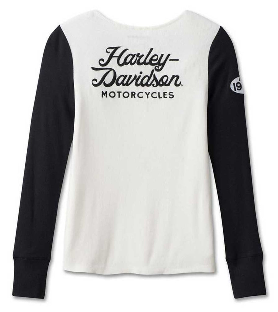 Harley-Davidson® Women's Timeless Colorblock Long Sleeve Henley Shirt