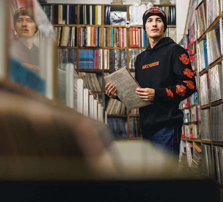 Harley-Davidson® Men's Essential Bar & Shield Pullover Hoodie - Harley Black