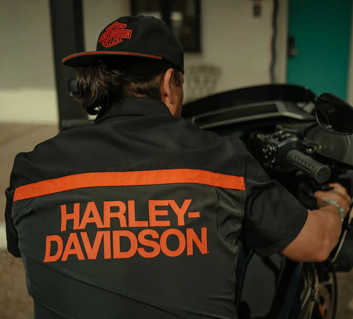 Harley-Davidson® Men's H-D® TECH Vented Shirt - Colorblock - Asphalt & Harley Black