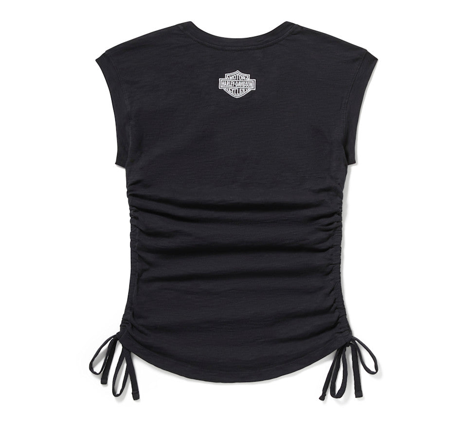 Women's Essential Ruched Top - Harley Black