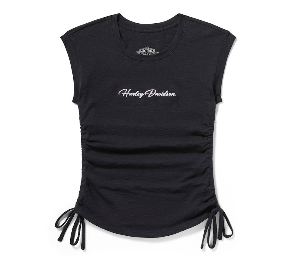 Women's Essential Ruched Top - Harley Black