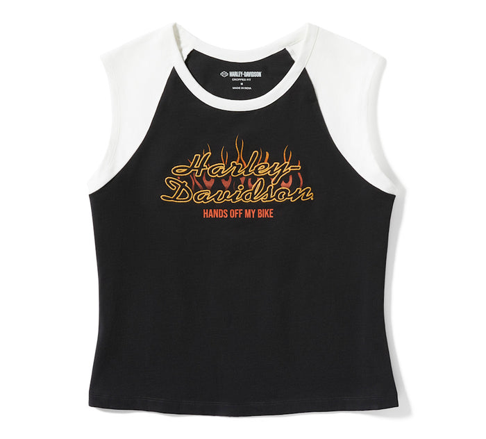 Women's Vintage Flames Sleeveless Raglan