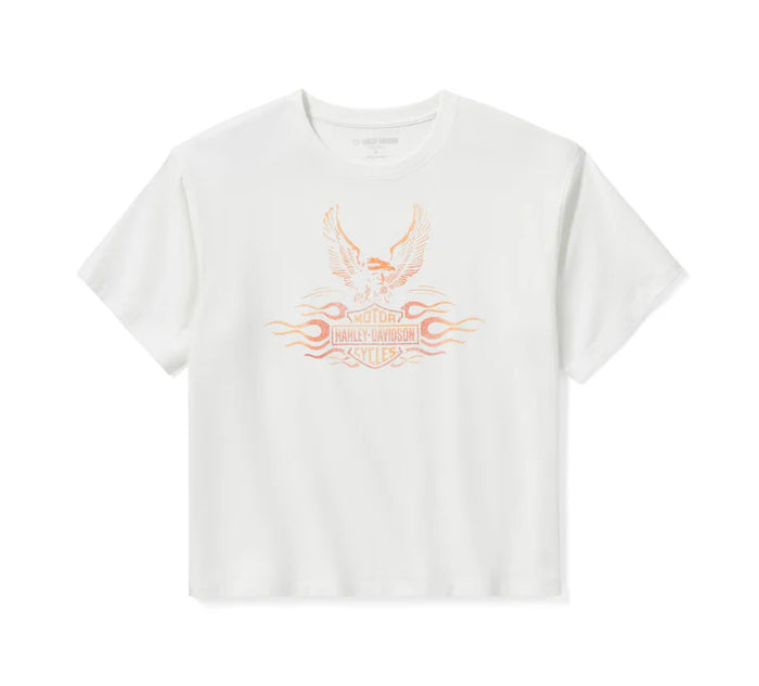 Harley-Davidson® Women's Flaming Eagle Boxy Tee