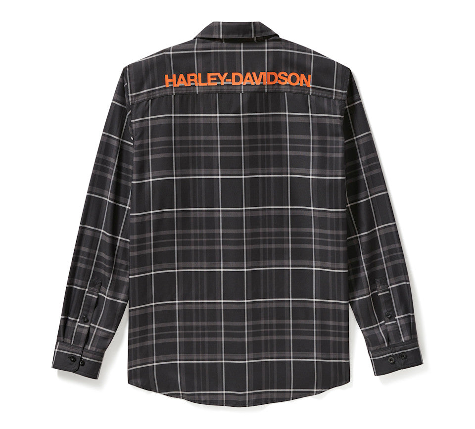Men's H-D TECH Coolmax Long Sleeve Plaid Shirt