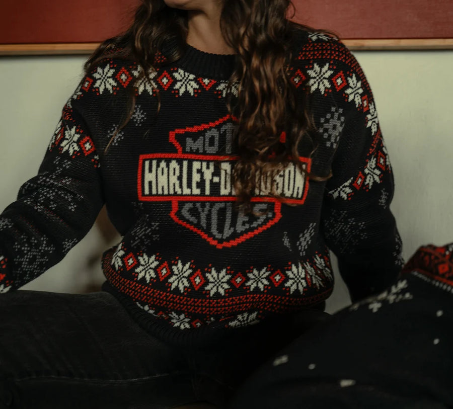 Women's Harley Holiday Sweater - Harley Black