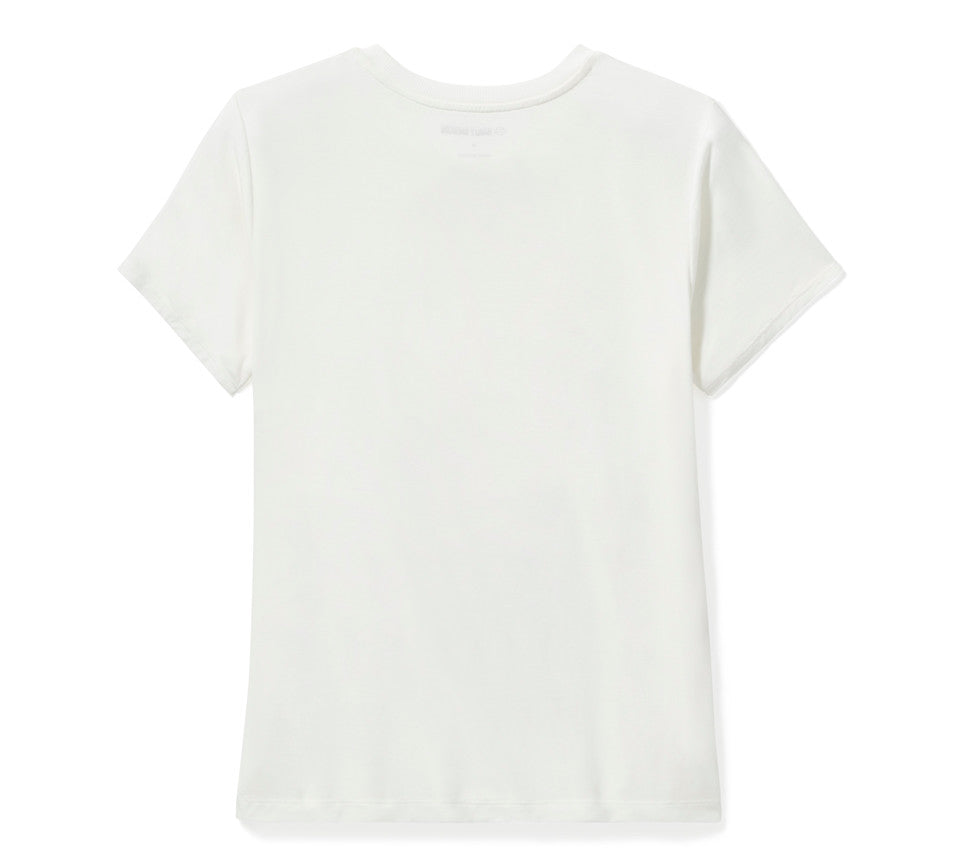 Women's Serpent Rose Bling Crew Neck Tee