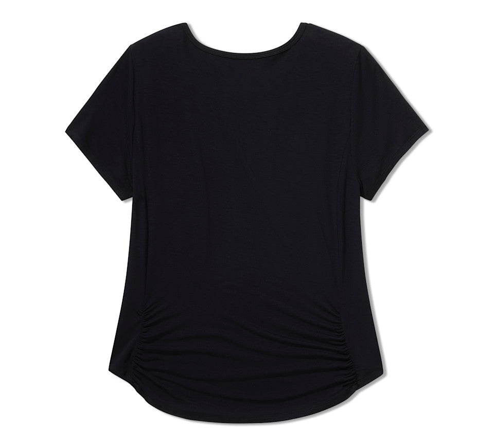 Women's Beveled Bar & Shield Bling Top