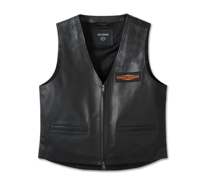 Harley-Davidson® Men’s Embroidered Passing Link Leather Vest (Copy)