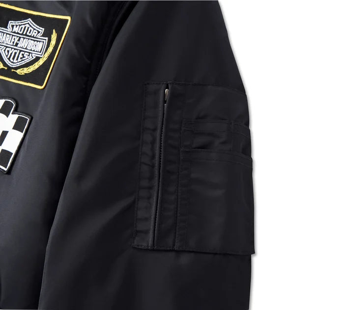 Men's At the Crank Bomber Jacket - Harley Black