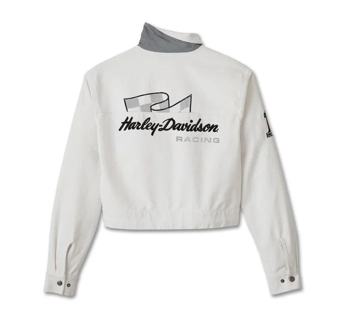 HARLEY-DAVIDSON WOMENS #1 RACING CROPPED JACKET