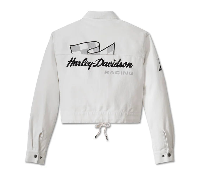 HARLEY-DAVIDSON WOMENS #1 RACING CROPPED JACKET