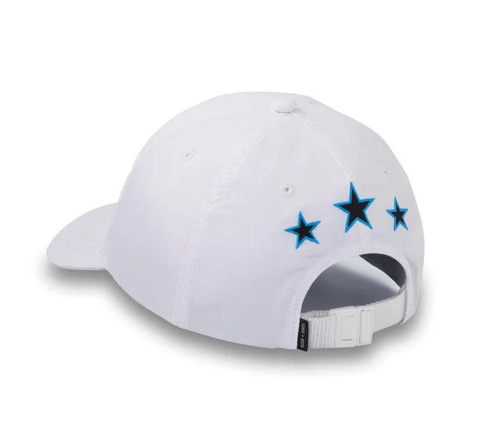 PROMOTION Women's Three Stars Bar & Shield Adjustable Cap - Bright White