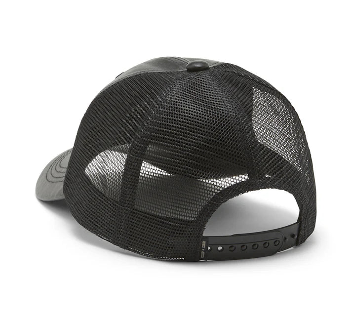 Harley-Davidson® Women's Bling Bar & Shield Leather Trucker Cap