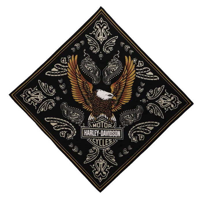 Harley-Davidson® Women's Classic Eagle Cotton Bandana - Black