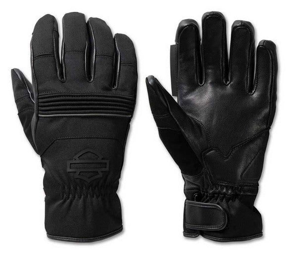 Harley-Davidson® Men's Apex Mixed Media Full-Finger Gloves -Black