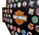 Harley-Davidson Bar & Shield Magnetic Poker Chip Display Frame 48 Count