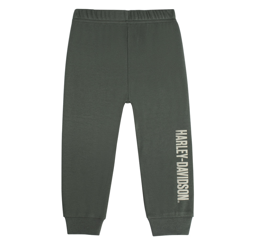 Harley-Davidson Kids' Knit Mock Doubler Creeper & Pant Set 98527-26LB