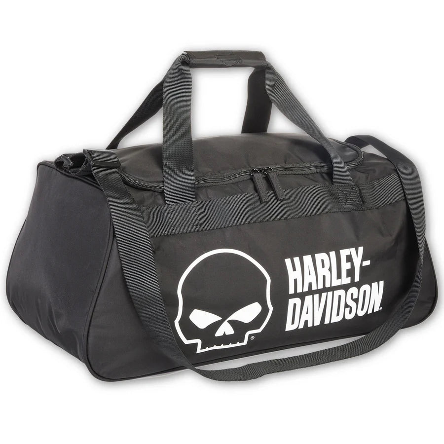 Harley-Davidson Willie G. Skull Adjustable Duffel Bag W/ Side Shoe Pocket, Black 90331/Willie