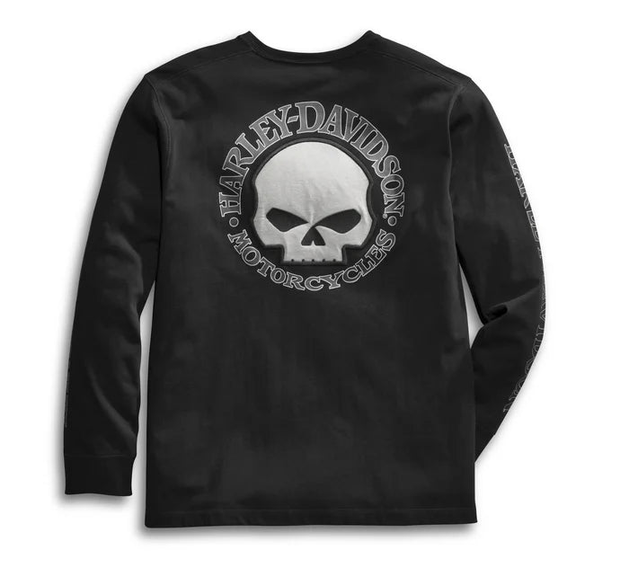 Men's Willie G Skull Long Sleeve Tee - Black