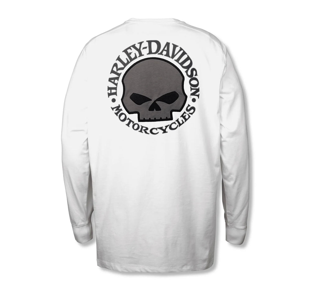 Willie G ™ Skull Long Sleeve Tee - White
